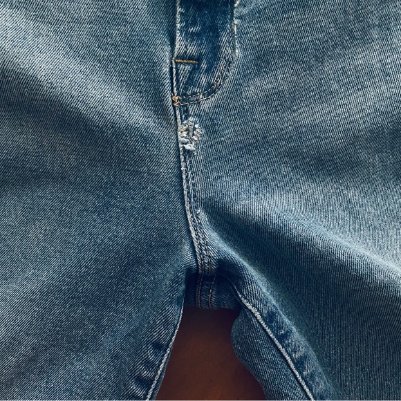 Good American Good Curve Straight Jeans GCS144T High Waist Distressed Sz 6 W 28 - Picture 8 of 10